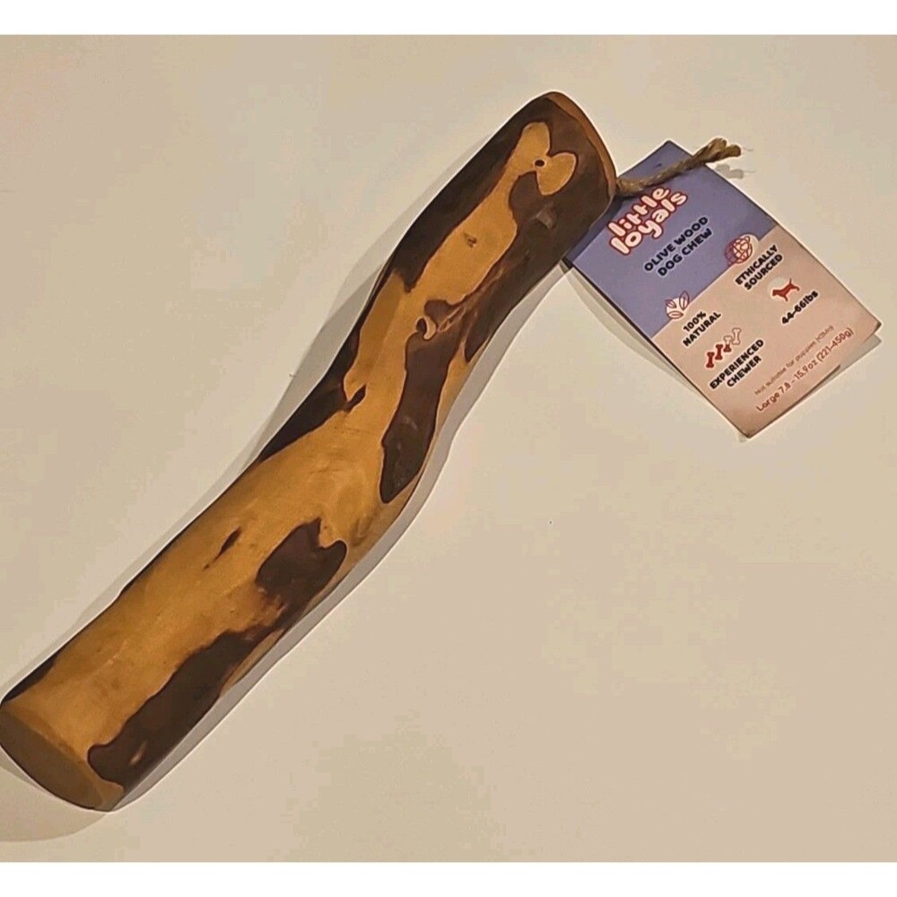 Little Loyals Olive Wood Branch Dog Chew Dental  Durable Natural Safe